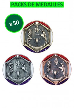 Lot de 50 Méd 50mm Danse-707-100