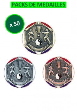 Lot de 50 Méd 50mm Karaté-707-342