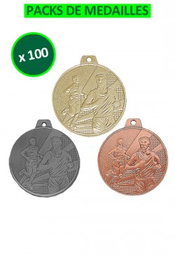 Lot de 100 Méd 32mm Course à pied-LBP005