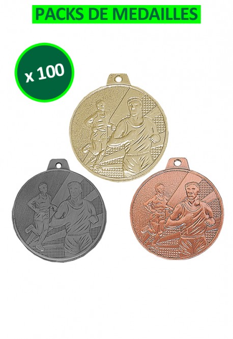 Lot de 100 Méd 32mm Course à pied-LBP005