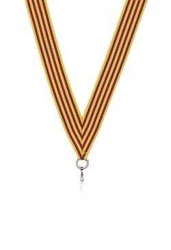 Ruban 22 mm Jaune-Rouge-Jaune - 6032