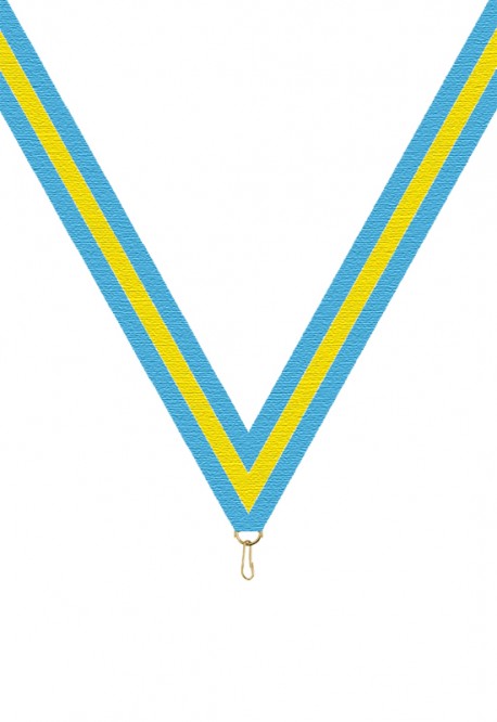 Ruban 22 mm Bleu-Jaune-Bleu – 6054