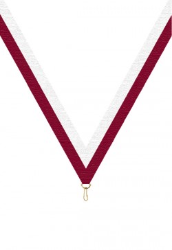 Ruban 22 mm Blanc-Rouge – 6055