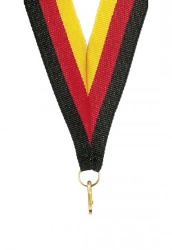 Ruban 22 mm Noir-Rouge-Jaune - 6050