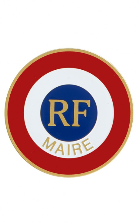 Cocarde Métal Maire Ø 75 mm