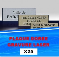 25 Plaque gravure laser  avec votre texte