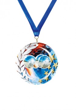 Médaille Ø 70 mm Boules & Pétanque  - NA23